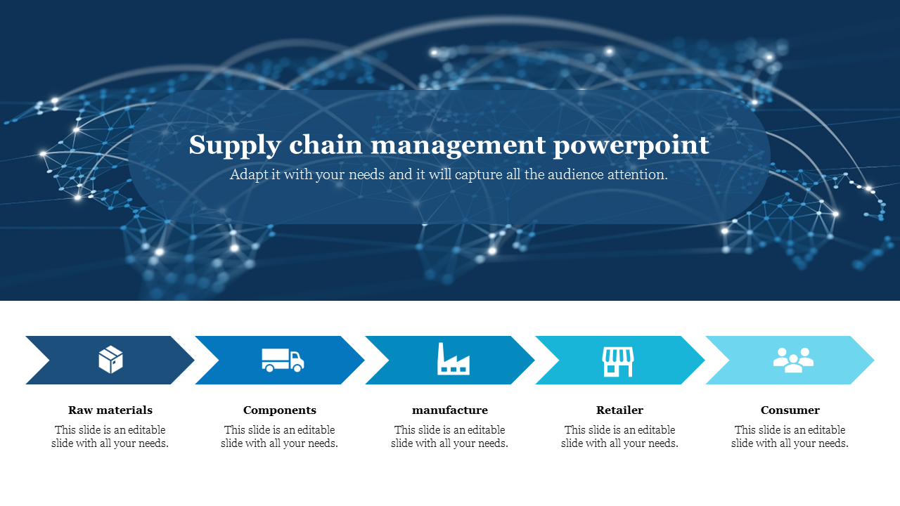 Explore Supply Chain Management Powerpoint Arrow Design